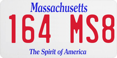 MA license plate 164MS8