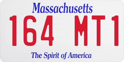 MA license plate 164MT1