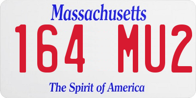 MA license plate 164MU2