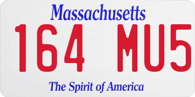 MA license plate 164MU5