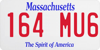 MA license plate 164MU6
