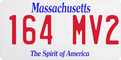 MA license plate 164MV2