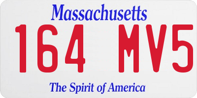 MA license plate 164MV5