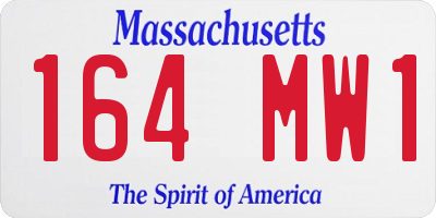MA license plate 164MW1