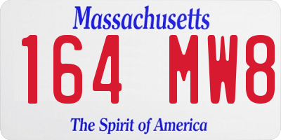 MA license plate 164MW8