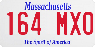 MA license plate 164MX0