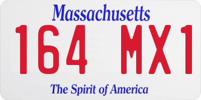 MA license plate 164MX1