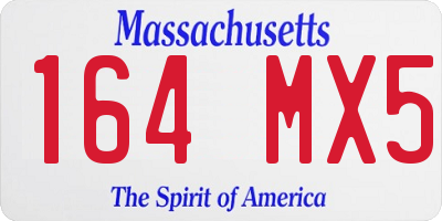 MA license plate 164MX5