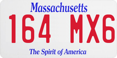 MA license plate 164MX6