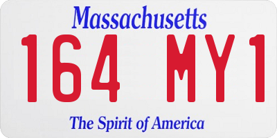 MA license plate 164MY1