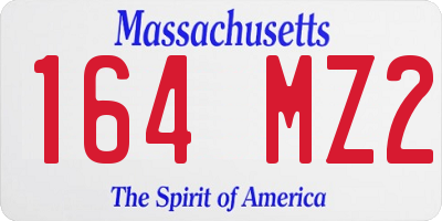 MA license plate 164MZ2