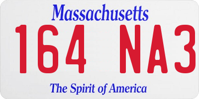MA license plate 164NA3