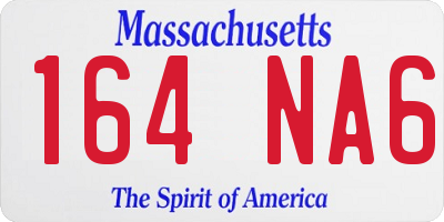 MA license plate 164NA6