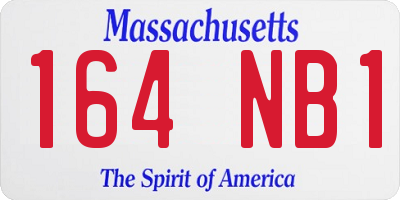 MA license plate 164NB1