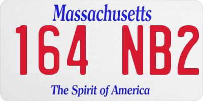 MA license plate 164NB2