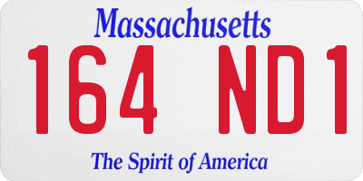 MA license plate 164ND1