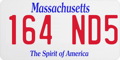 MA license plate 164ND5