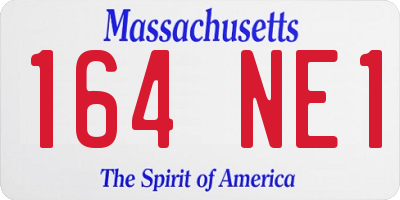 MA license plate 164NE1