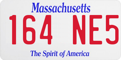 MA license plate 164NE5