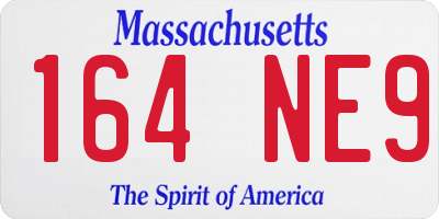 MA license plate 164NE9