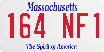 MA license plate 164NF1