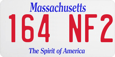 MA license plate 164NF2