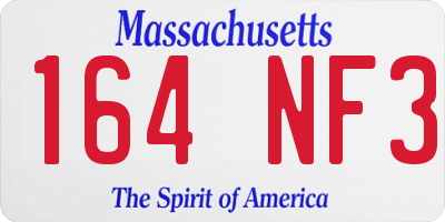 MA license plate 164NF3