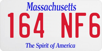 MA license plate 164NF6
