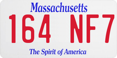 MA license plate 164NF7