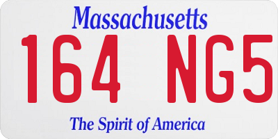 MA license plate 164NG5