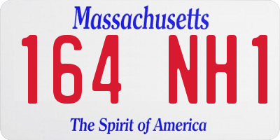 MA license plate 164NH1