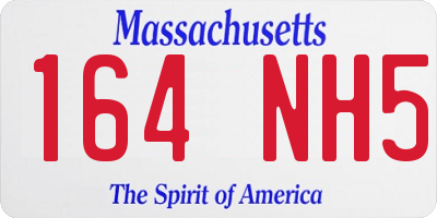 MA license plate 164NH5
