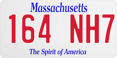 MA license plate 164NH7