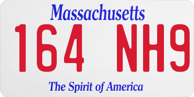 MA license plate 164NH9
