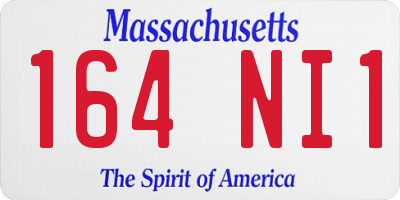 MA license plate 164NI1