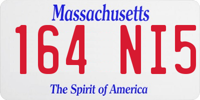 MA license plate 164NI5