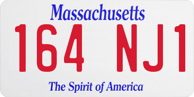 MA license plate 164NJ1