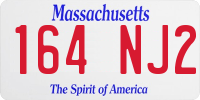MA license plate 164NJ2