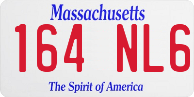 MA license plate 164NL6