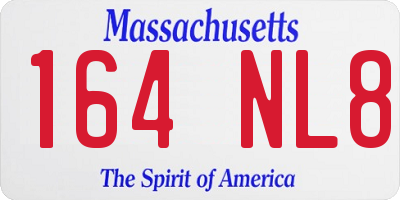 MA license plate 164NL8