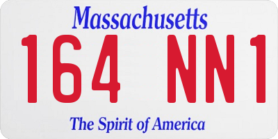 MA license plate 164NN1