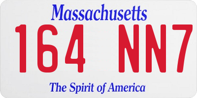 MA license plate 164NN7