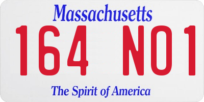 MA license plate 164NO1