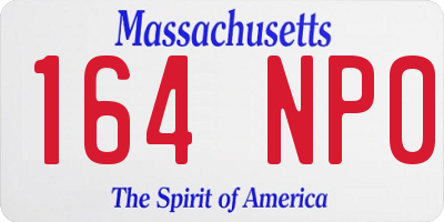 MA license plate 164NP0