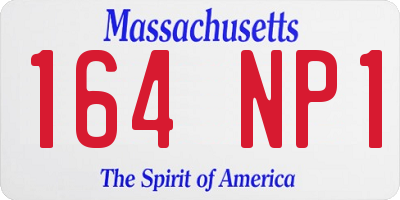 MA license plate 164NP1