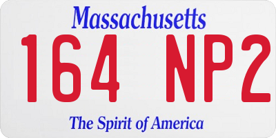MA license plate 164NP2