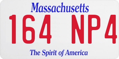 MA license plate 164NP4