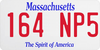 MA license plate 164NP5