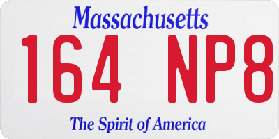 MA license plate 164NP8