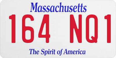MA license plate 164NQ1